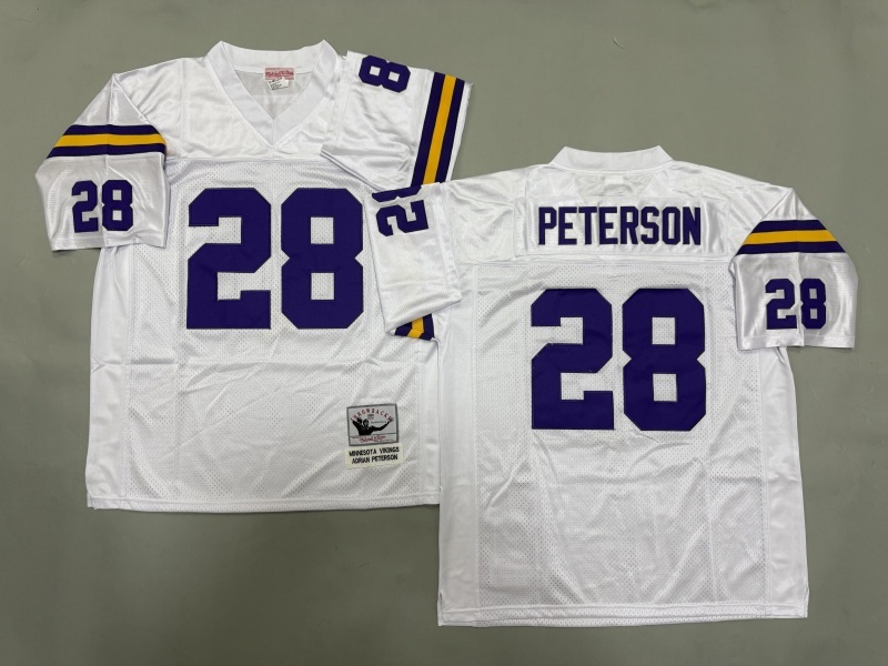 Men 2025 Minnesota Vikings #28 Peterson white Throwback Limited NFL Jersey style 001->minnesota vikings->NFL Jersey